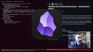 Obsidian users curious about Emacs | Should we tell them it