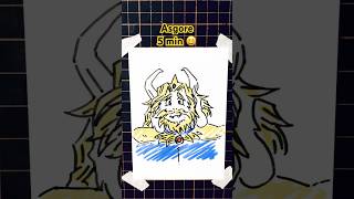 【Undertale】How to draw Asgore in 5sec,10sec,30sec,1mins,5mins #undertale #asgore #drawing #shorts