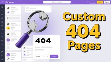 How to create a custom 404 page in elementor wordpress website