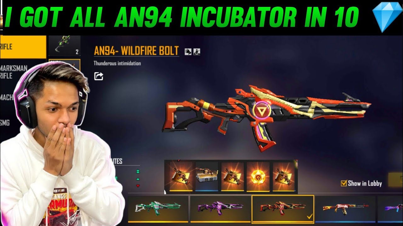 INCUBATOR 75% offer spin 😱 | Happy Diwali Flash Sale Spin | New Incubator AN94 Wildfire Bolt Spin