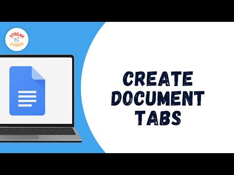 How to Create Document Tabs in Google Docs