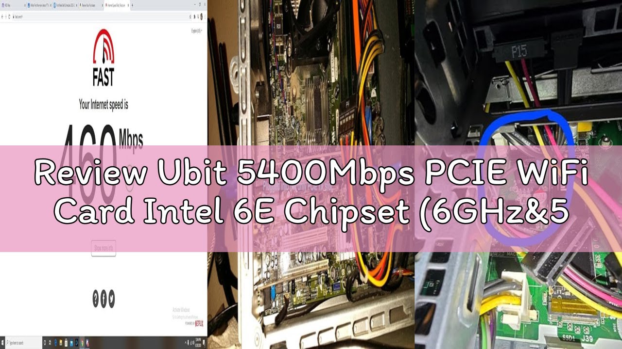 Review Ubit 5400Mbps PCIE WiFi Card Intel 6E Chipset (6GHz&5Ghz&2.4GHz) PCIe WiFi Card BT 5.3, WiFi