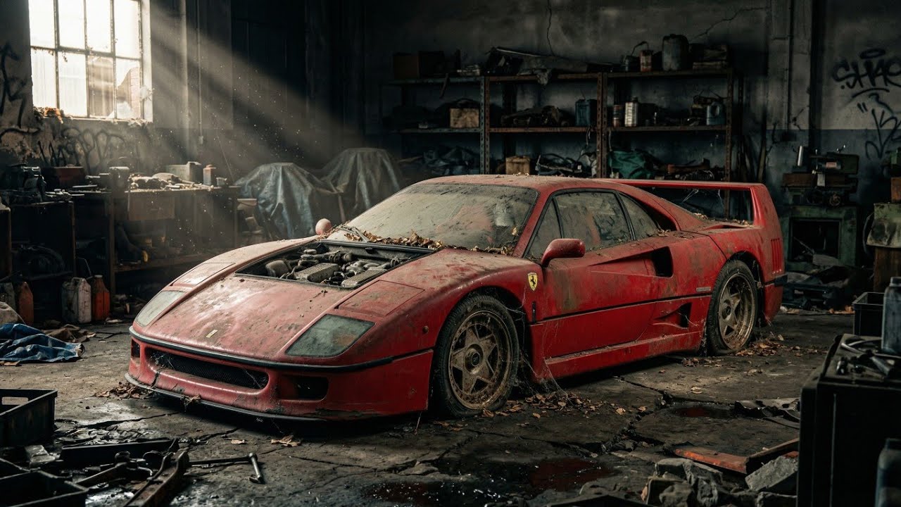 Cinematic ASMR Ferrari F40 Rebuild | Complete Abandoned Supercar Restoration to Showroom Condition
