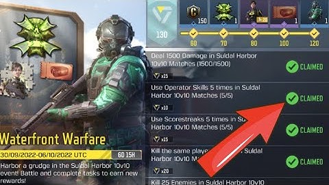 Call Of Duty Mobile Use Operator Skills 5 times in Suldal Harbor 10v10 Matches Task Complete
