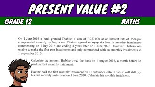 Present Value #2 | Grade 12 Maths