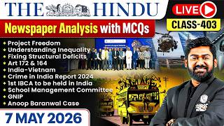 The Hindu Analysis - 7th May | The Hindu Newspaper Today with MCQs | Aasim Sir