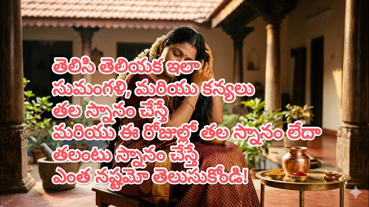 సుమంగళి శిరఃస్నాన నియమాలు, భార్యాభర్తల కలయిక తర్వాత తలంటుస్నానం చెయ్యాలా? | Women Head Wash Rules