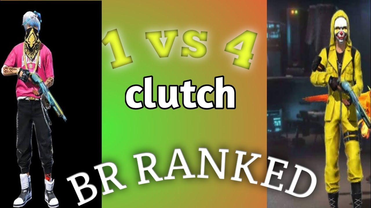 1vs4 clutch in BR Rank game || how to clutch's 1vs4 with headshot ff# ...