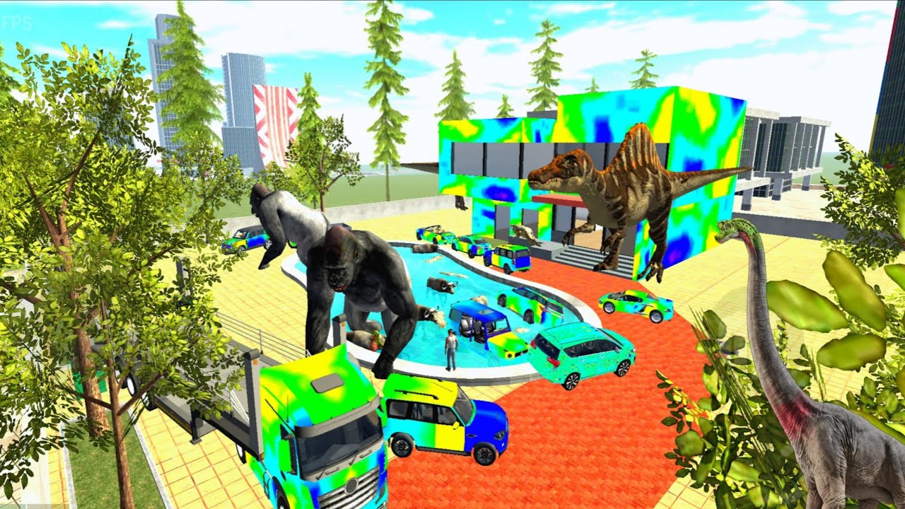 🦕গরিলা ও ডাইনোসর আমার বাড়ি ভাঙচুর করল | Android Gameplay 🇮🇳 Indian Bike Driving 