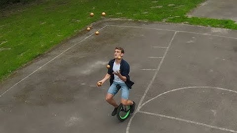 Guinness World Record Most Objects Juggled on a Unicycle