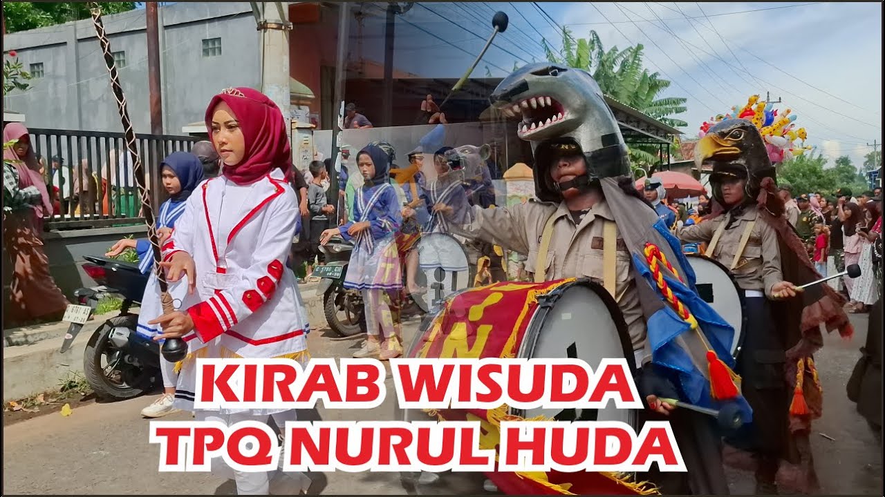 Drumband SMK Bintara & MB BAPER di Kirab Wisuda TPQ Nurul Huda Kertoharjo 2025