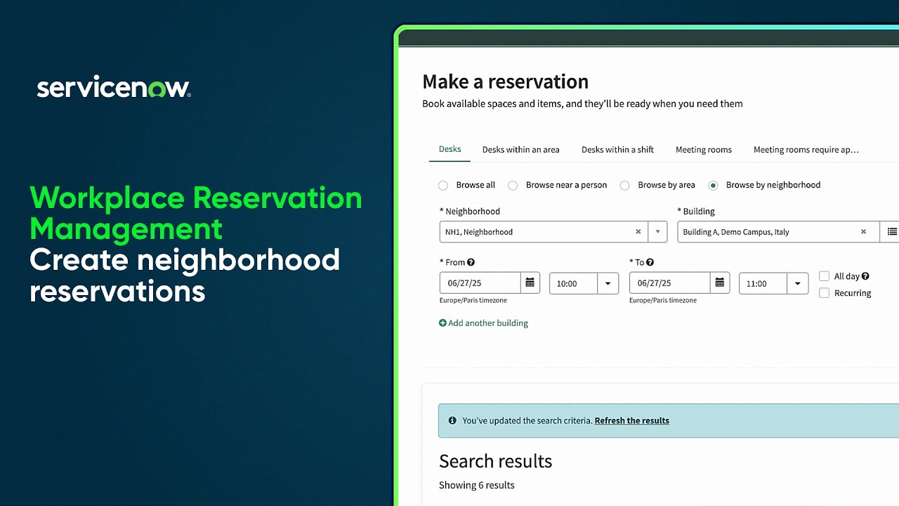 Workplace Reservation Management | Create neighborhood reservations ...