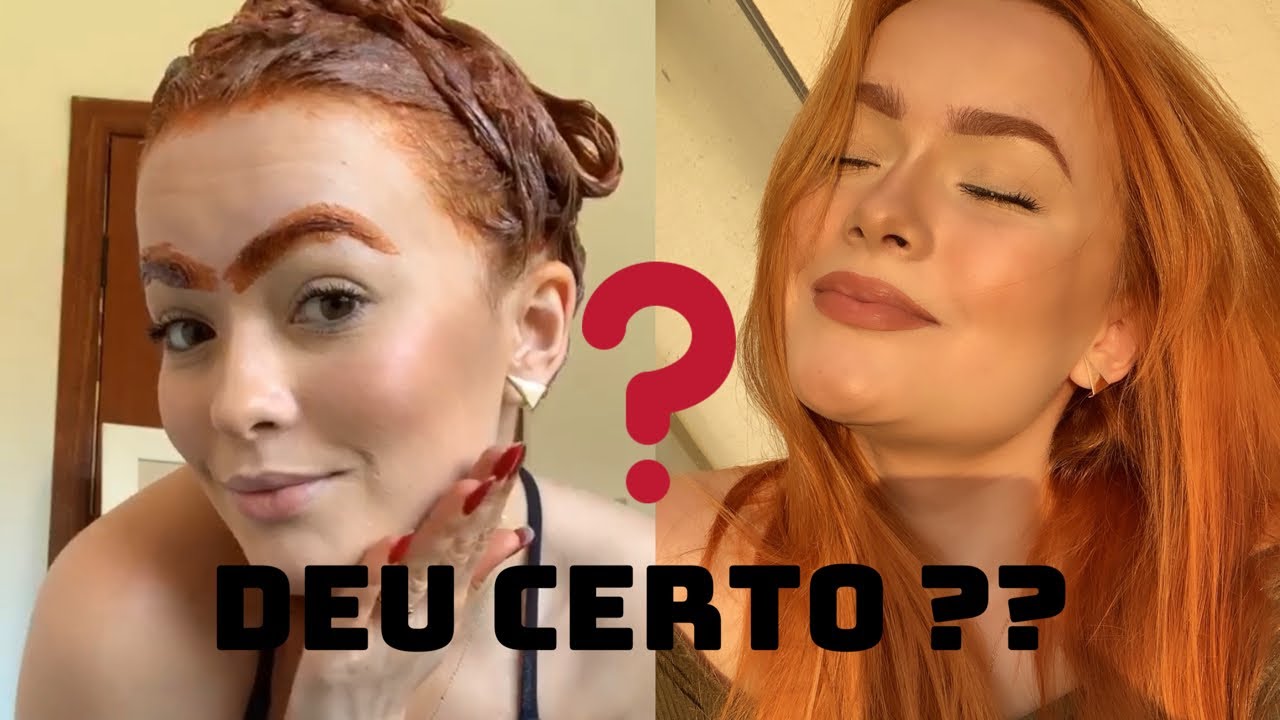 FIQUEI RUIVA EM CASA ! DEU CERTO ?