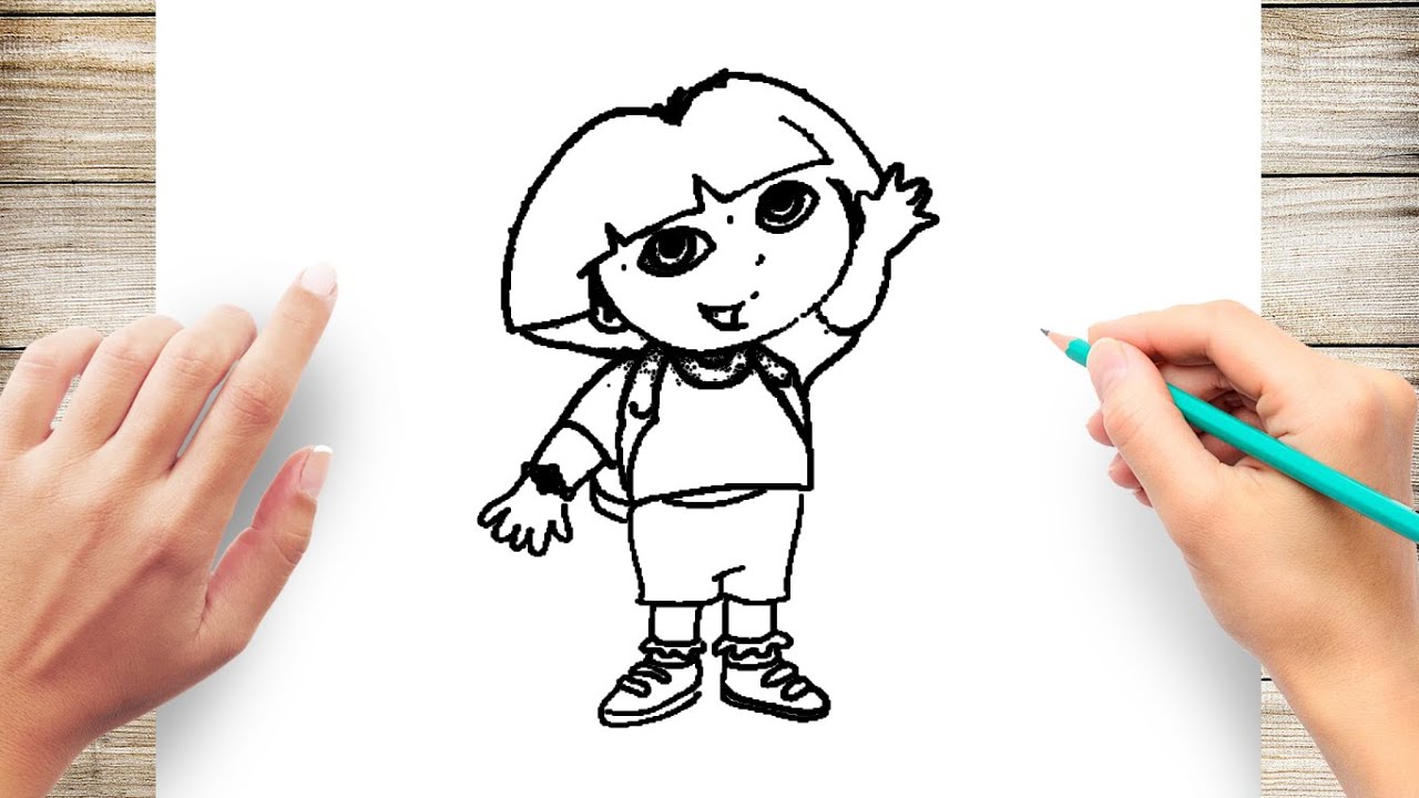 How To Draw Dora The Explorer - Youtube