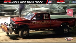 Pro Pulling 2023: Super Stock Diesel Trucks pulling in Goshen, IN at the Elkhart County 4-H Fair