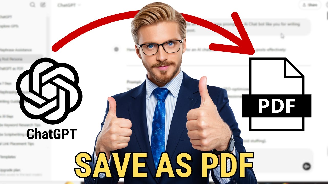 How To Save ChatGPT Conversation as PDF 2025 - YouTube