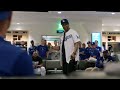 Denzel Washington Visits Dodger Clubhouse