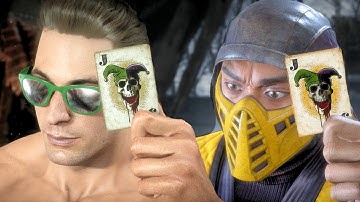 MK11 All Characters Perform Jokers Card Trick Intro (All Characters Perform Card Sharp Intro 3)