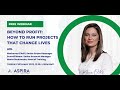 Aspira training webinar  beyond profit  how to run projects that change lives