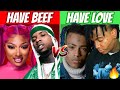 RAPPERS WHO GOT BEEF vs RAPPERS WHO LOVE EACH OTHER!