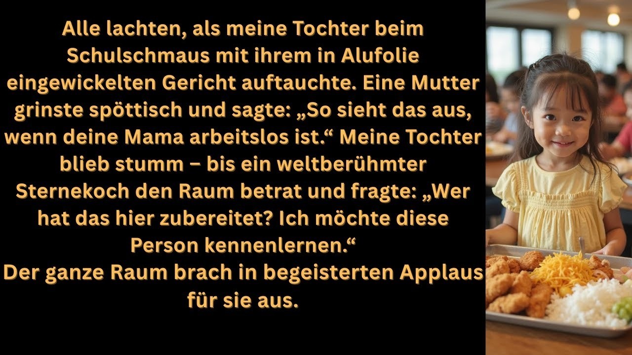 14 Sie brachte ein in Folie gewickeltes Gericht mit  alle lachten, bis ein berühmter Chefkoch herein