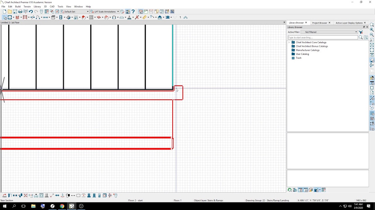 Make straight stairs - Chief Architect X10