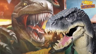Mega Busta Dei Dinosauri Arex E Vastatore Giocano Con Loro