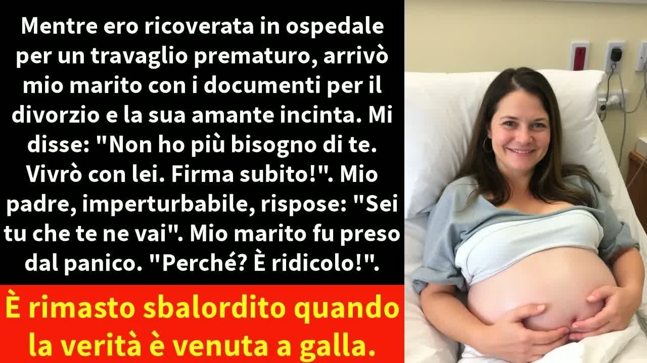 Solo per il fatto di essere rimasta in piedi davanti al mio lettino d'ospedale, con la pancia che sembrava pronta a scoppiare, che la porta si aprì e vidi tre ombre: Nate, Eleanor e una...