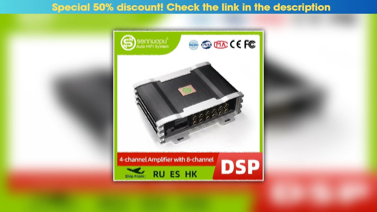 Review Sennuopu X10B Car Audio 4 Ch Power Amplifier 8 Channel Dsp Processor Bluetooth Amp Equalizer