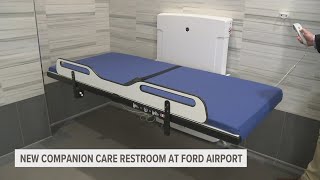 Airport in Grand Rapids offering companion care restroom