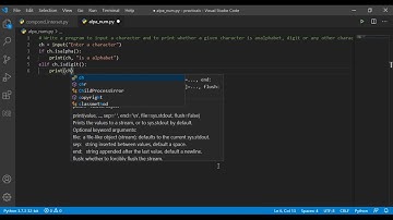 Python Programming - Check if Character is digit , alphabet , alphanumeric or Special character