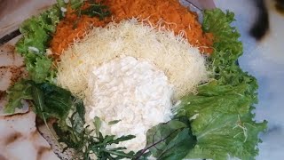 Салат &quot;Грибочек&quot;. Очень вкусный и питательный салат с курицей, грибами, сыром и зеленью.