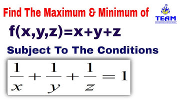 Maximum and Minimum of  by using Lagrange