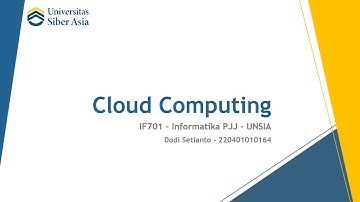 UAS - Cloud Computing - IFN21 Universitas Siber Asia