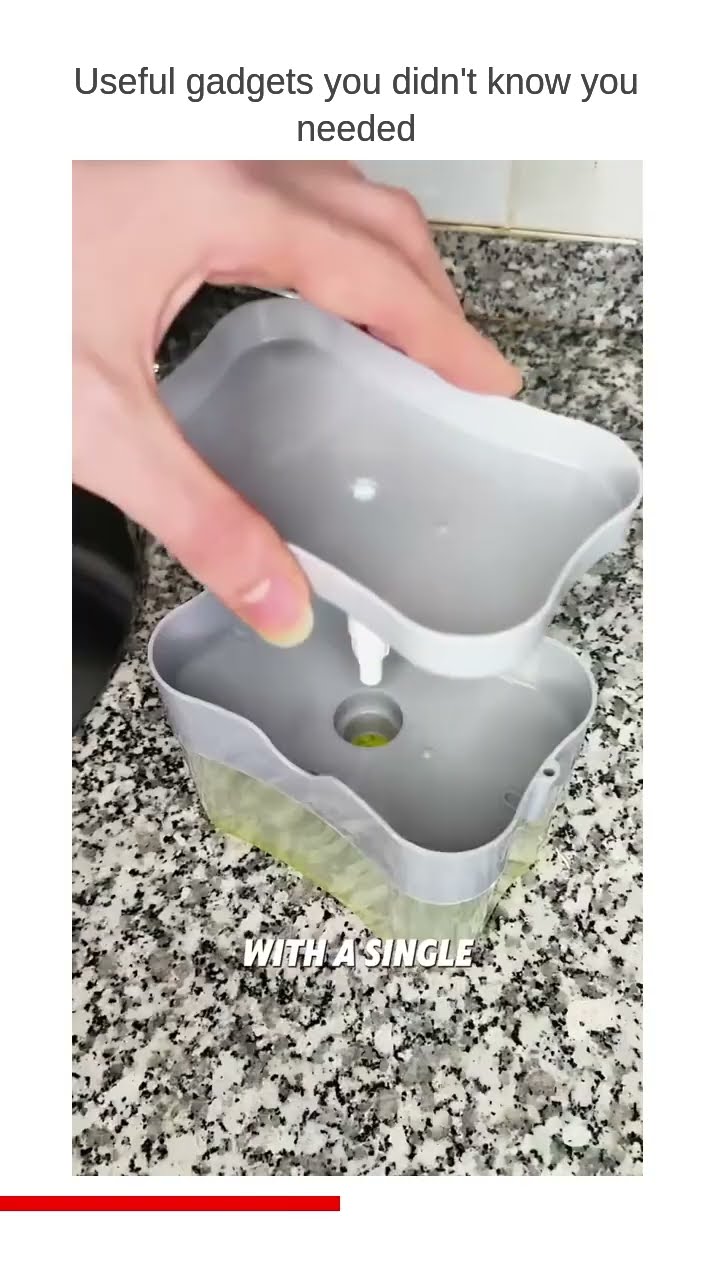 ⚙️ You need this! Product link in Bio This practical soap dispenser with a built-in sponge holder