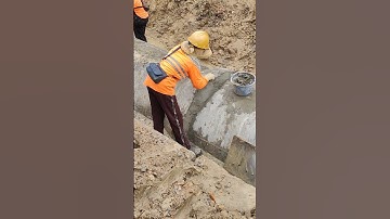 Technical close hole of concrete pipe by mortar
