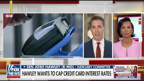 Hawley Talks Capping Credit Card Interest Rates, Blames Bidenomics For Crippling America's Economy