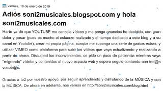 Adiós soni2musicales.blogspot.com y hola soni2musicales.com