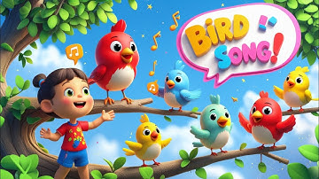 Bird Song for Kids 🐤🦚 | Fun Rhyme & Learn Bird Names In English