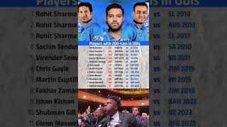 Players with 200 runs in odi cricket #trending #cricket #indvssa #odi #shorts
