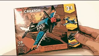 LEGO 31099 Creator 3 in 1 Propeller Plane Jet Plane Helicopter add Effect Easy Build