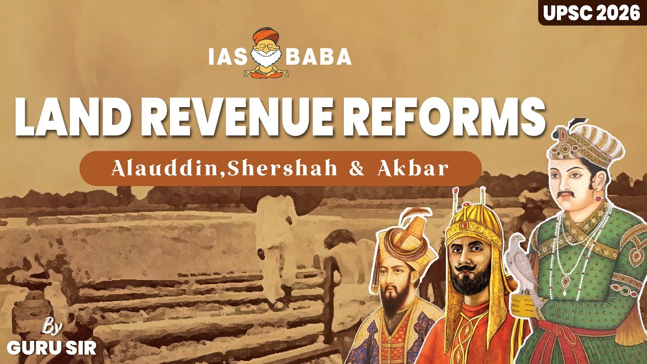 UPSC History | Land Revenue Reforms of Alauddin, Sher Shah & Akbar