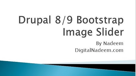 How to create simple image slider using bootstrap carousel in Drupal