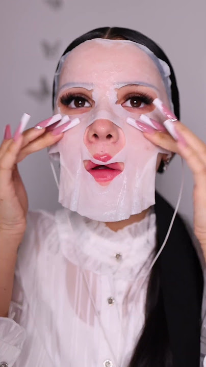 Trying a new tissue mask 💚 Nadina Ioana Skincare ASMR #asmr #asmrcommunity