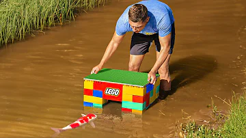 MEGA Lego Fish Trap Catches Colorful Fish