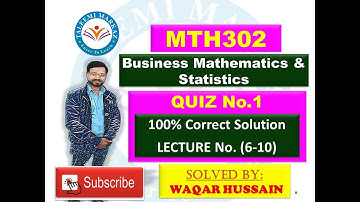 MTH302 quiz no 1 solution by taleemi markaz