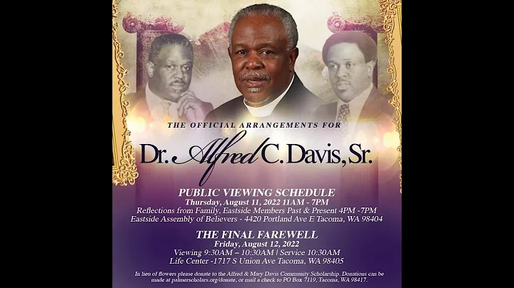 The Final Farewell: Dr. Alfred C. Davis, Sr.