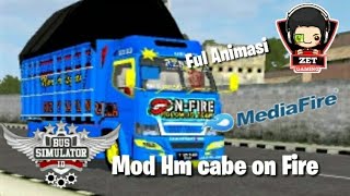 Mod truck hm cabe one fire | Bussid bus sisimulator indonesia