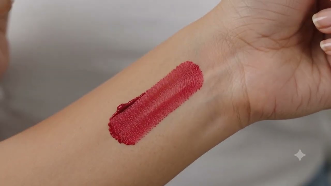 Swatching the gorgeous deep red shade from RENÉE Cosmetics!