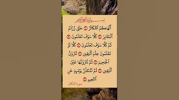 سورة التكاثر #اكسبلور